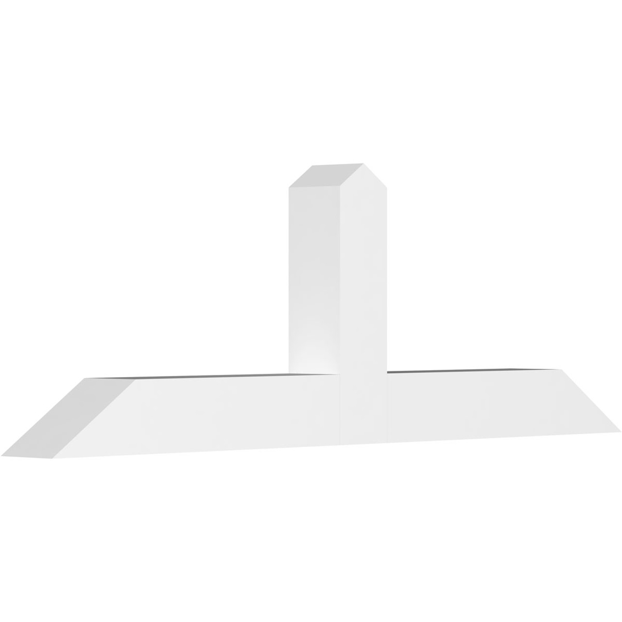 8/12 Pitch Portland Smooth Gable Bracket, PVC GBW072X24X0606POR00PVC