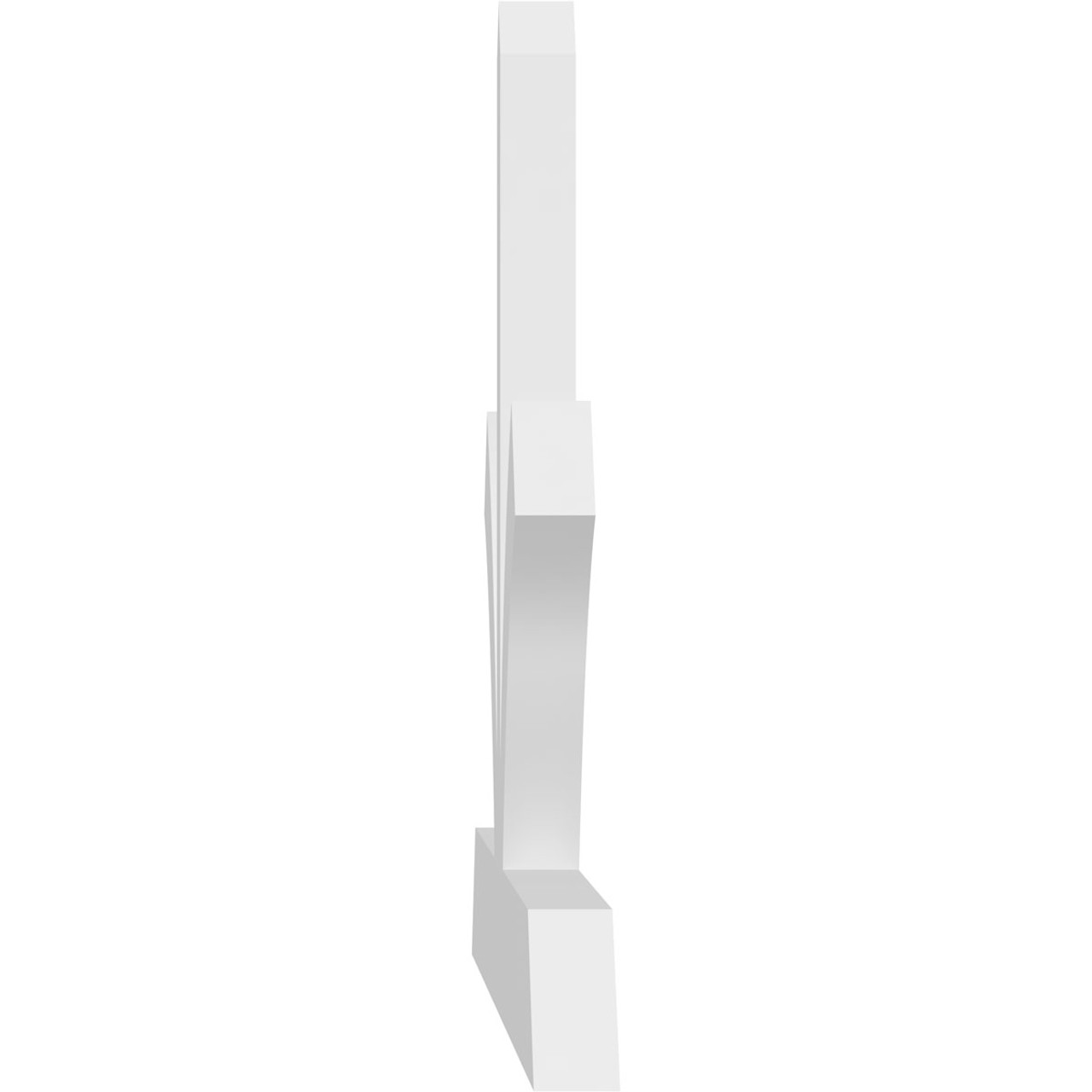 9/12 Pitch Richland Smooth Gable Bracket, PVC GBW072X27X0204RIC00PVC