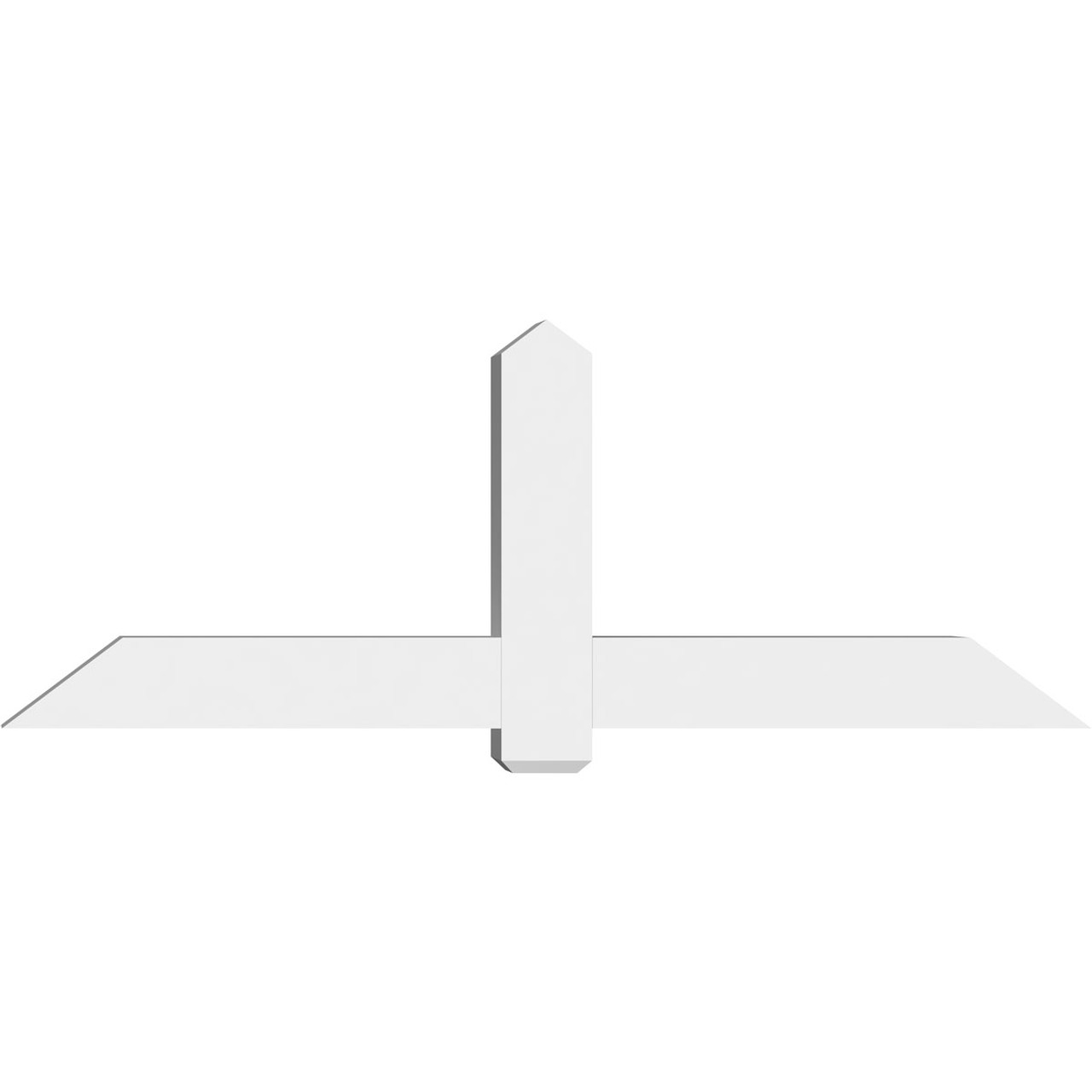 9/12 Pitch Eugene Smooth Gable Bracket, PVC GBW072X27X0606EUG00PVC