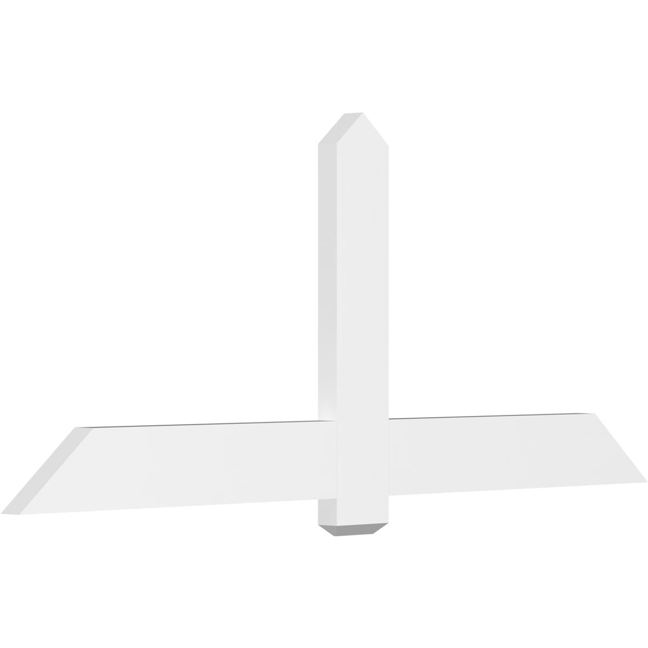 10/12 Pitch Eugene Smooth Gable Bracket, PVC GBW072X30X0206EUG00PVC