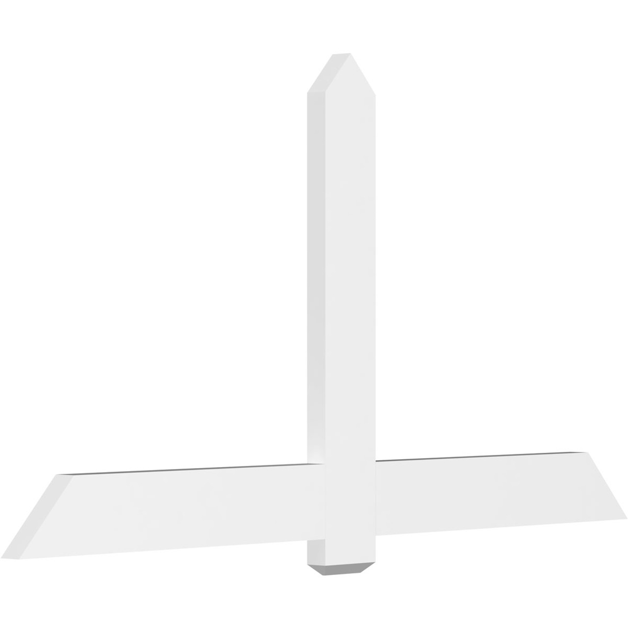 13/12 Pitch Eugene Smooth Gable Bracket, PVC GBW072X39X0206EUG00PVC