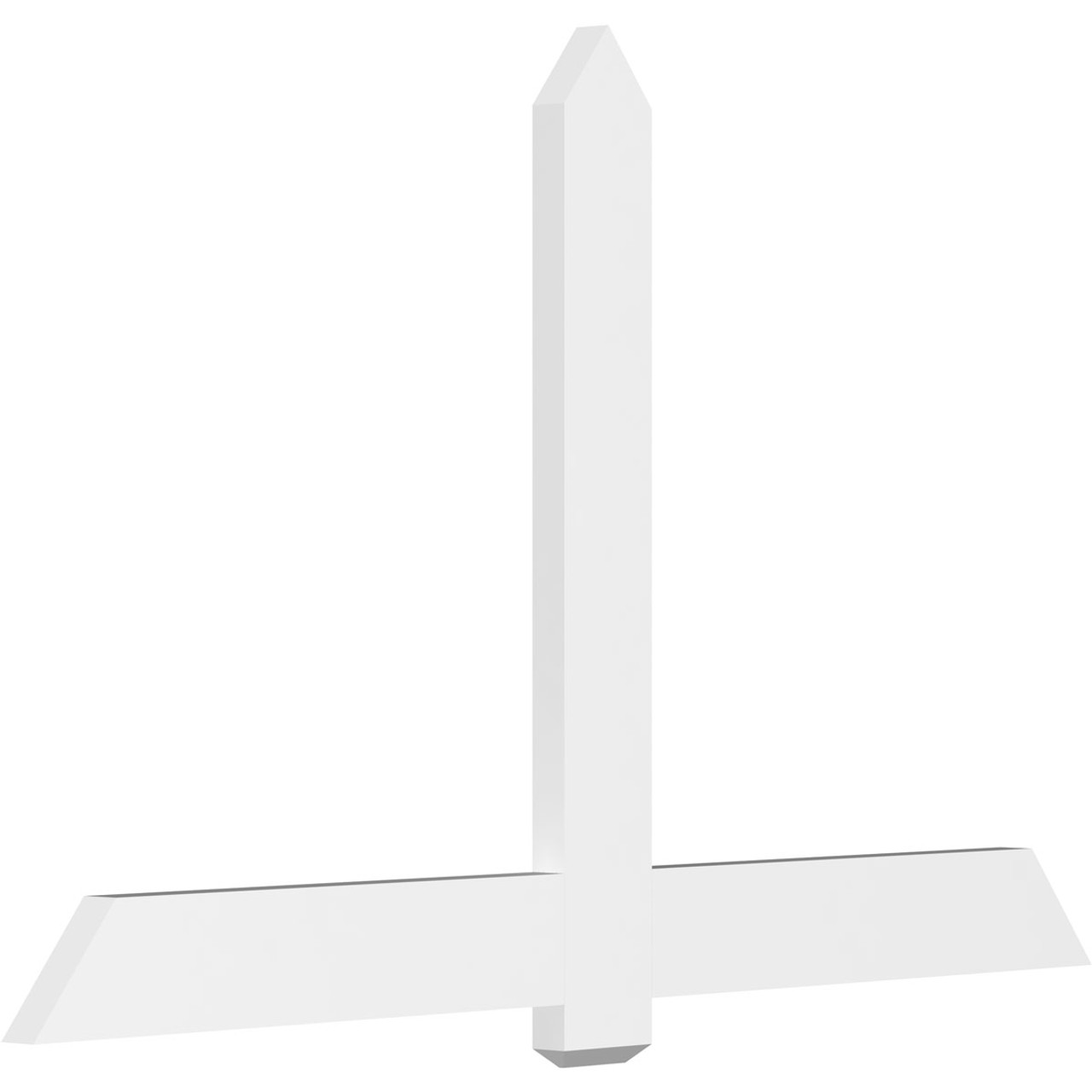 15/12 Pitch Eugene Smooth Gable Bracket, PVC GBW072X45X0206EUG00PVC