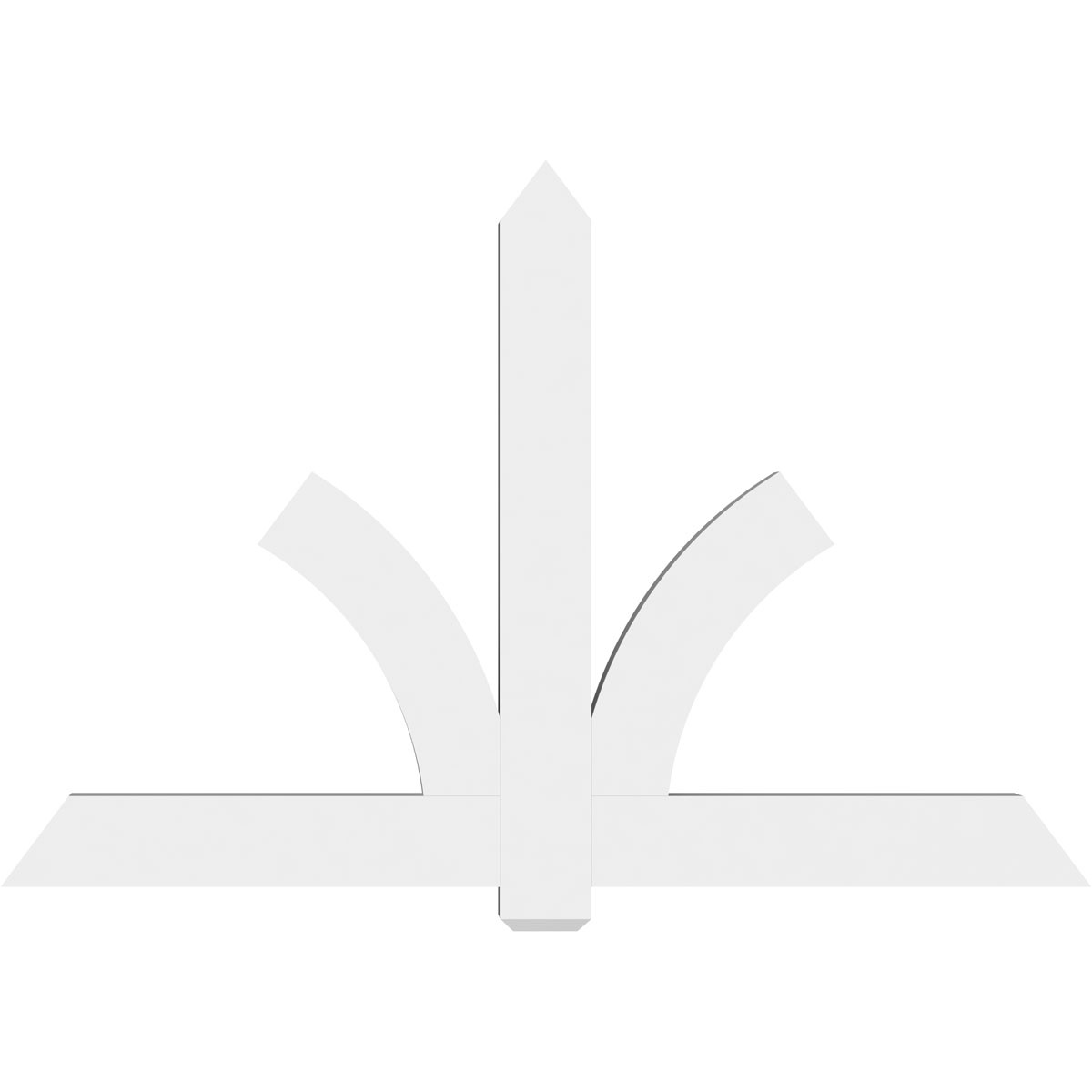 16/12 Pitch Redmond Smooth Gable Bracket, PVC GBW072X48X0406RED00PVC