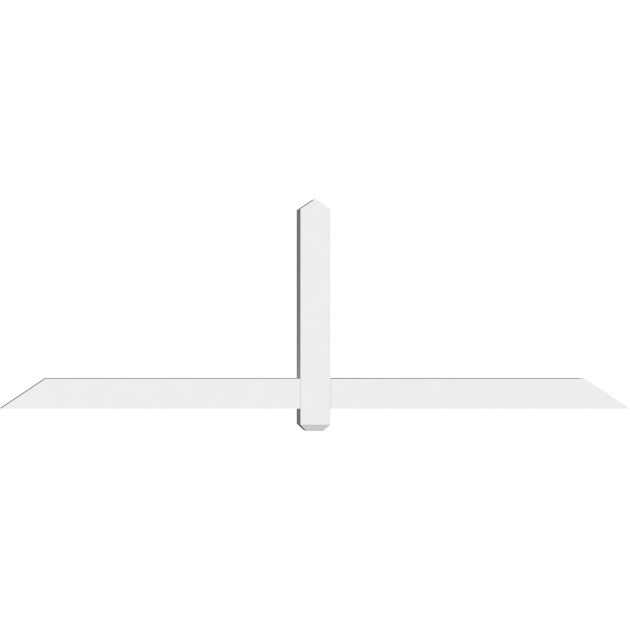 8/12 Pitch Eugene Smooth Gable Bracket, PVC GBW084X28X0404EUG00PVC