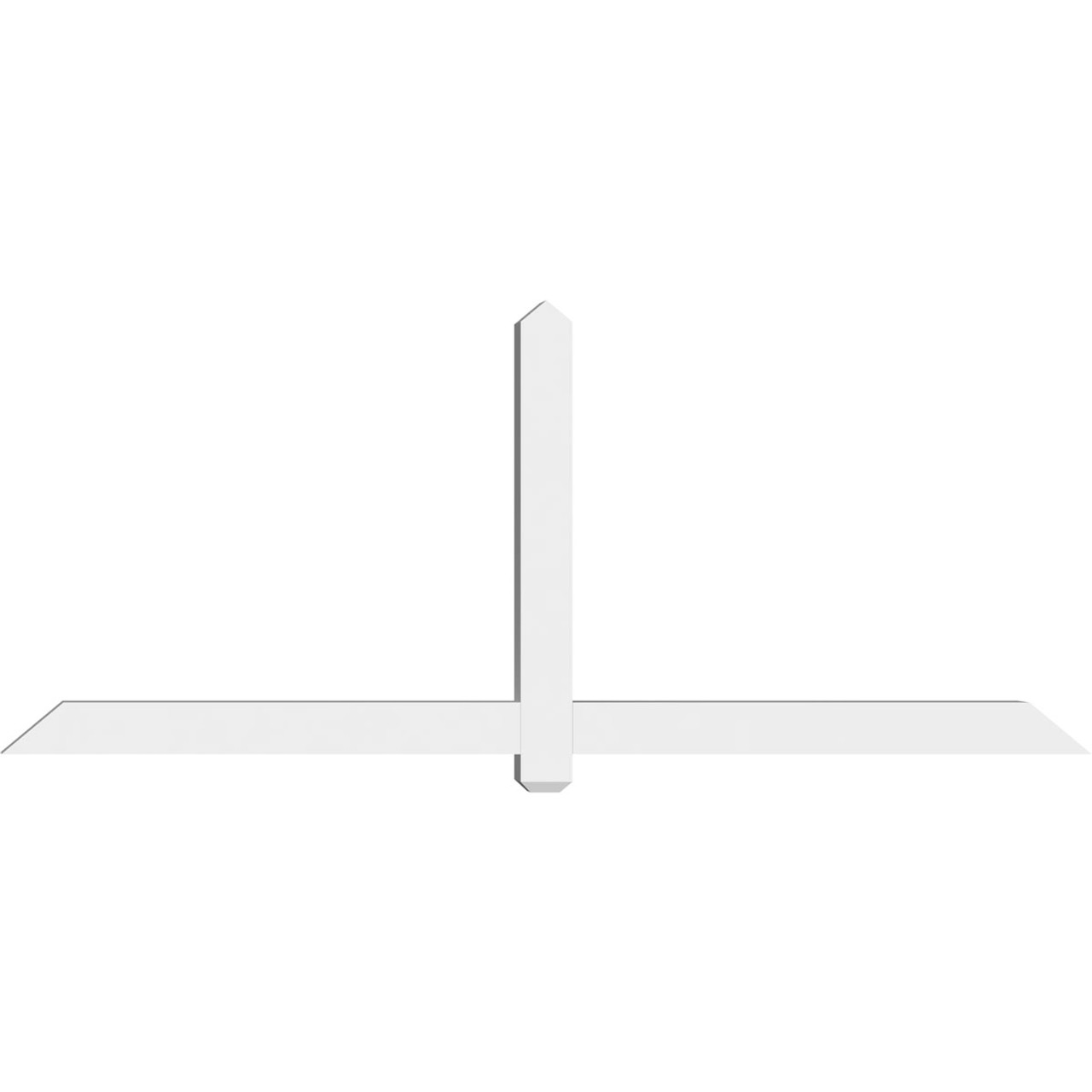 10/12 Pitch Eugene Smooth Gable Bracket, PVC GBW084X35X0404EUG00PVC