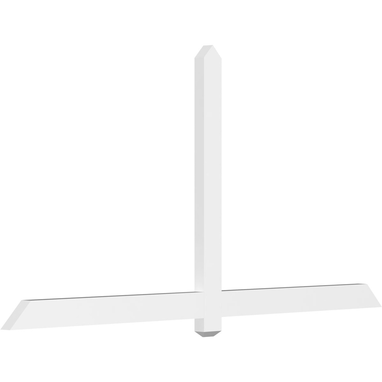 12/12 Pitch Eugene Smooth Gable Bracket, PVC GBW084X42X0204EUG00PVC