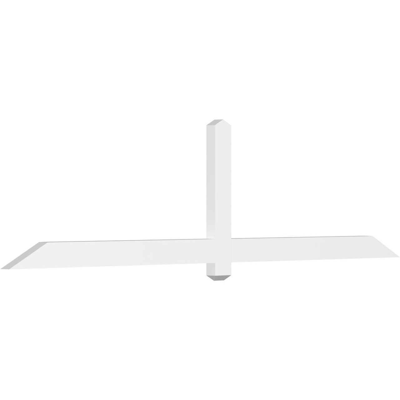 6/12 Pitch Eugene Smooth Gable Bracket, PVC GBW096X24X0204EUG00PVC