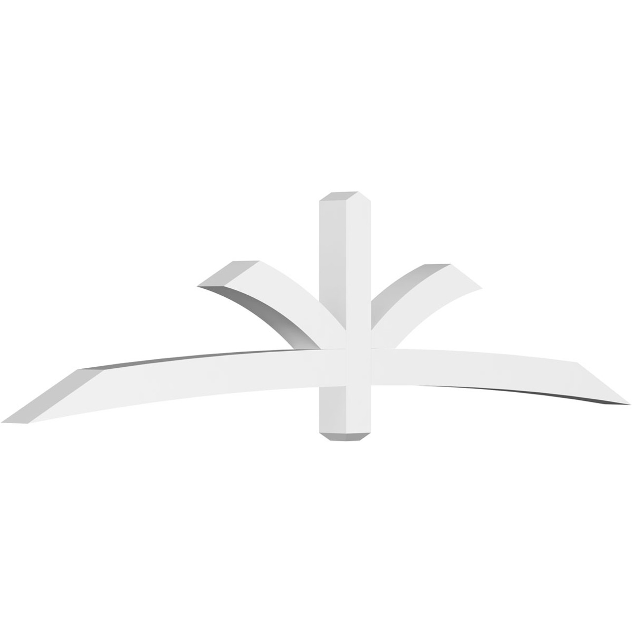 6/12 Pitch Davenport Smooth Gable Bracket, PVC GBW096X24X0404DAV00PVC