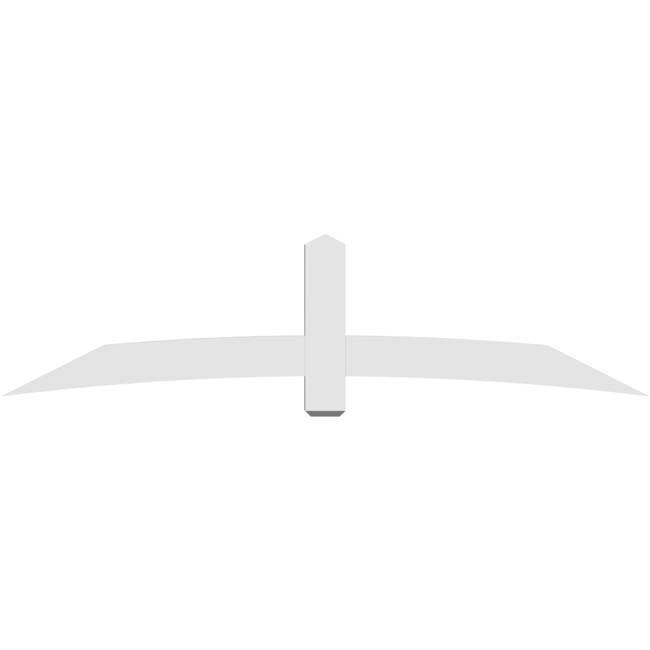 6/12 Pitch Bellingham Smooth Gable Bracket, PVC GBW096X24X0406BEL00PVC