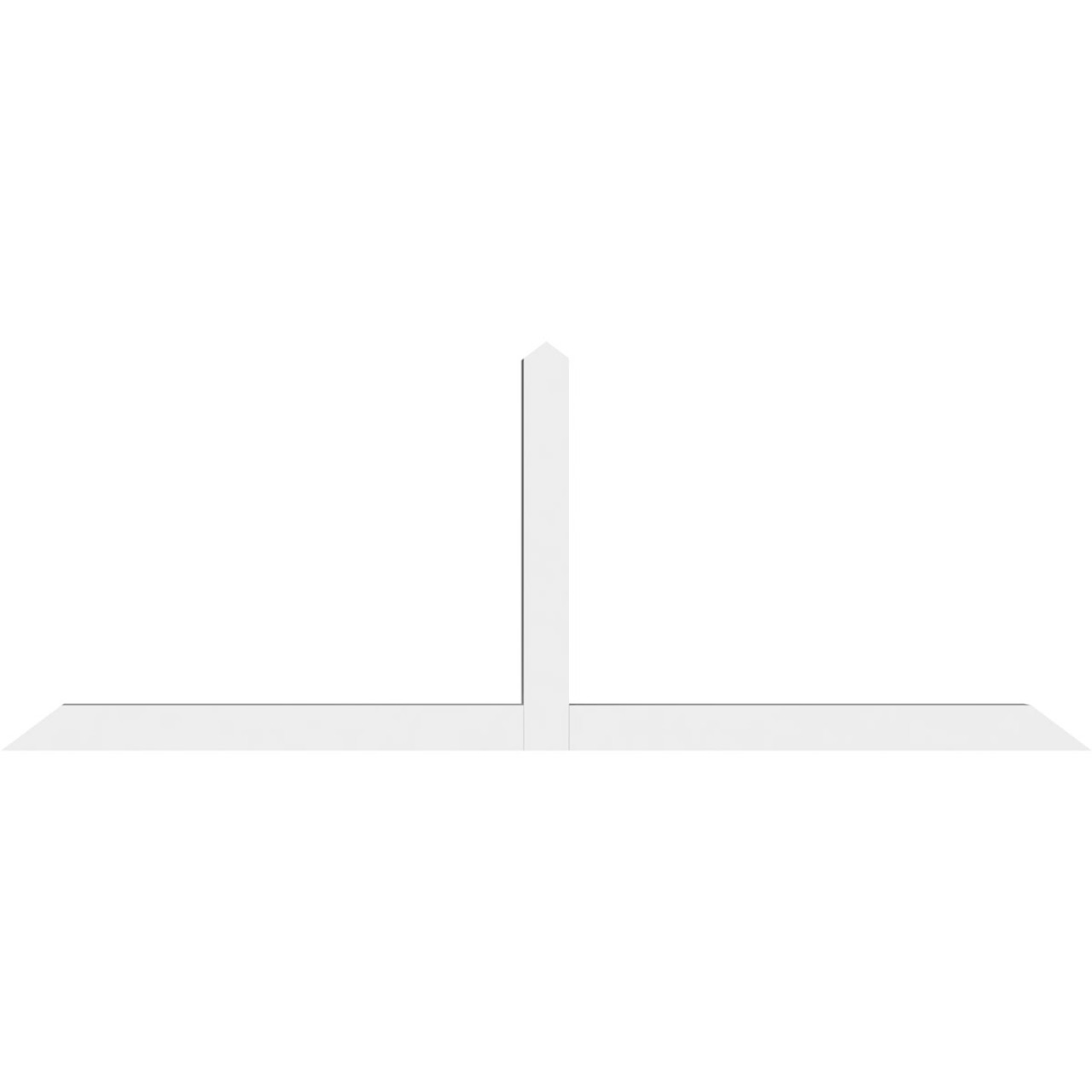 9/12 Pitch Portland Smooth Gable Bracket, PVC GBW096X36X0404POR00PVC