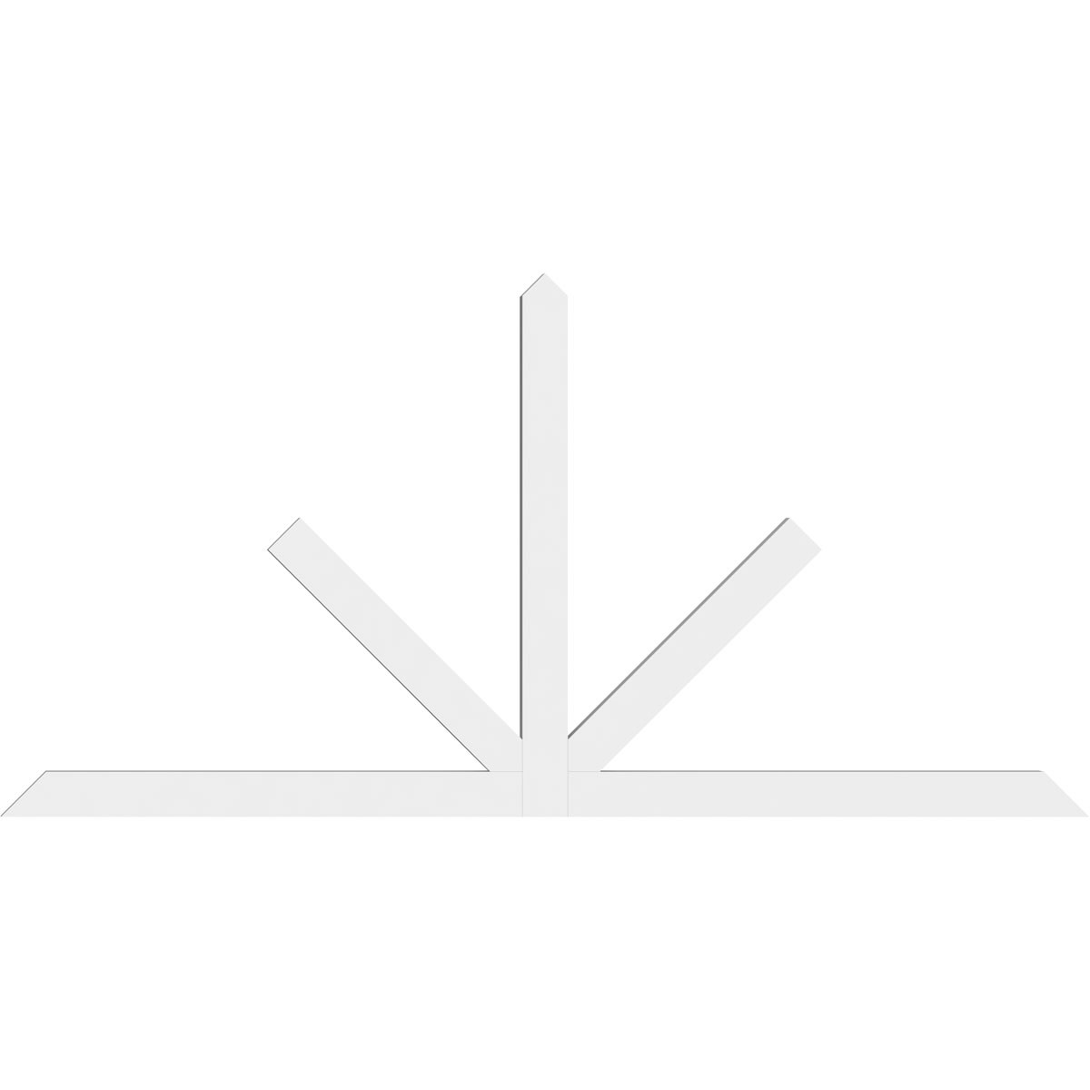 12/12 Pitch Saratoga Smooth Gable Bracket, PVC GBW096X48X0204SAR00PVC