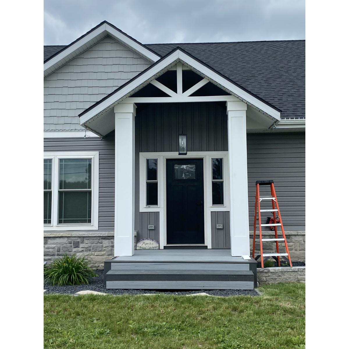 12/12 Pitch Saratoga Smooth Gable Bracket, PVC GBW096X48X0204SAR00PVC