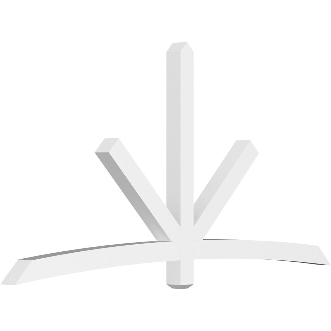 12/12 Pitch Alberta Smooth Gable Bracket, PVC GBW096X48X0404ALB00PVC