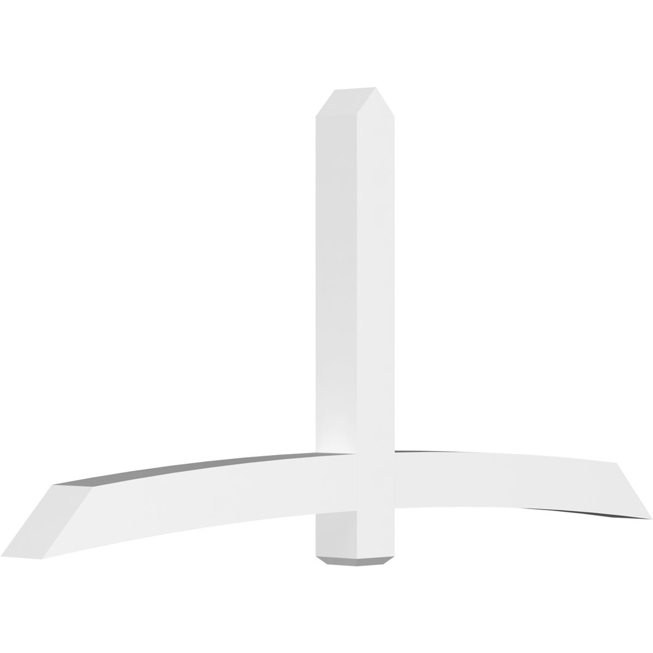 12/12 Pitch Bellingham Smooth Gable Bracket, PVC GBW096X48X0606BEL00PVC