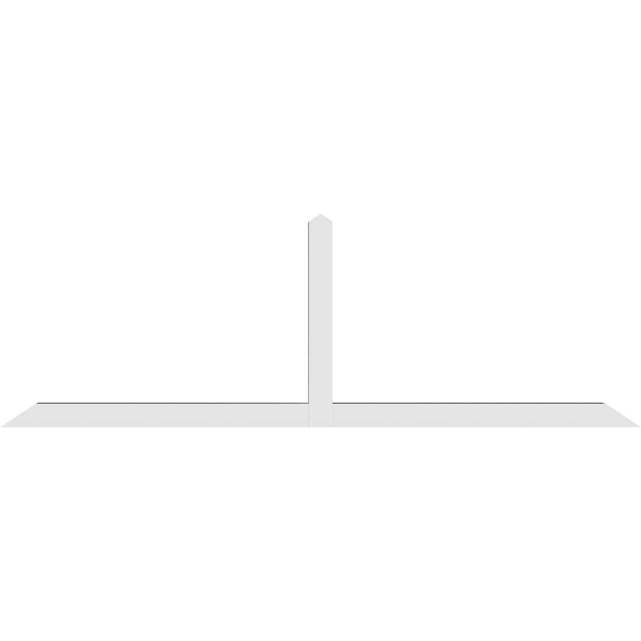 8/12 Pitch Portland Smooth Gable Bracket, PVC GBW108X36X0404POR00PVC 8/12 Pitch Portland Smooth Gable Bracket, PVC GBW108X36X0404POR00PVC