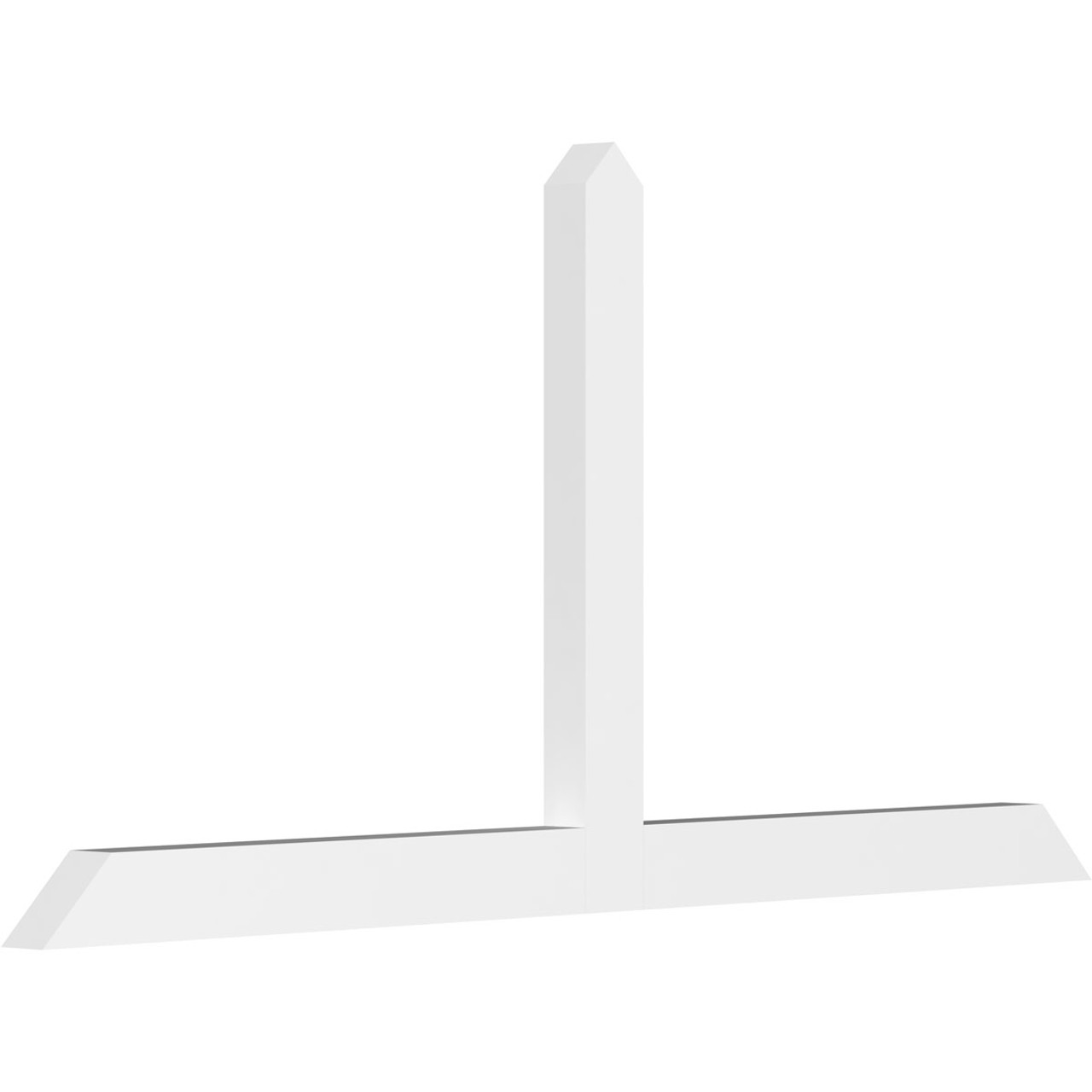 12/12 Pitch Portland Smooth Gable Bracket, PVC GBW108X54X0406POR00PVC