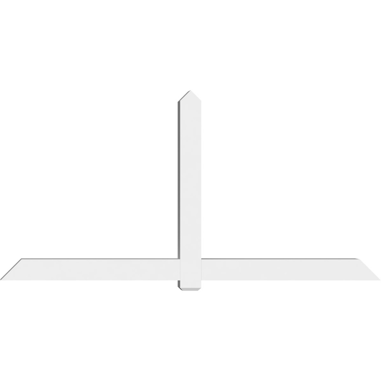 12/12 Pitch Eugene Smooth Gable Bracket, PVC GBW108X54X0606EUG00PVC