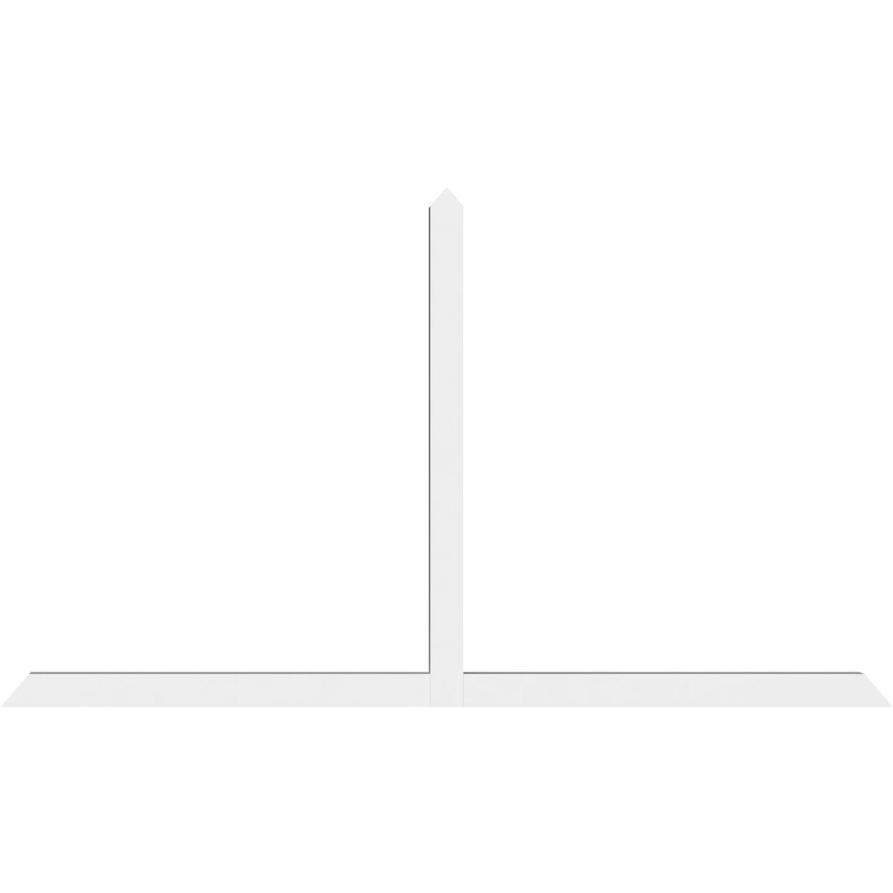 14/12 Pitch Portland Smooth Gable Bracket, PVC GBW108X63X0404POR00PVC