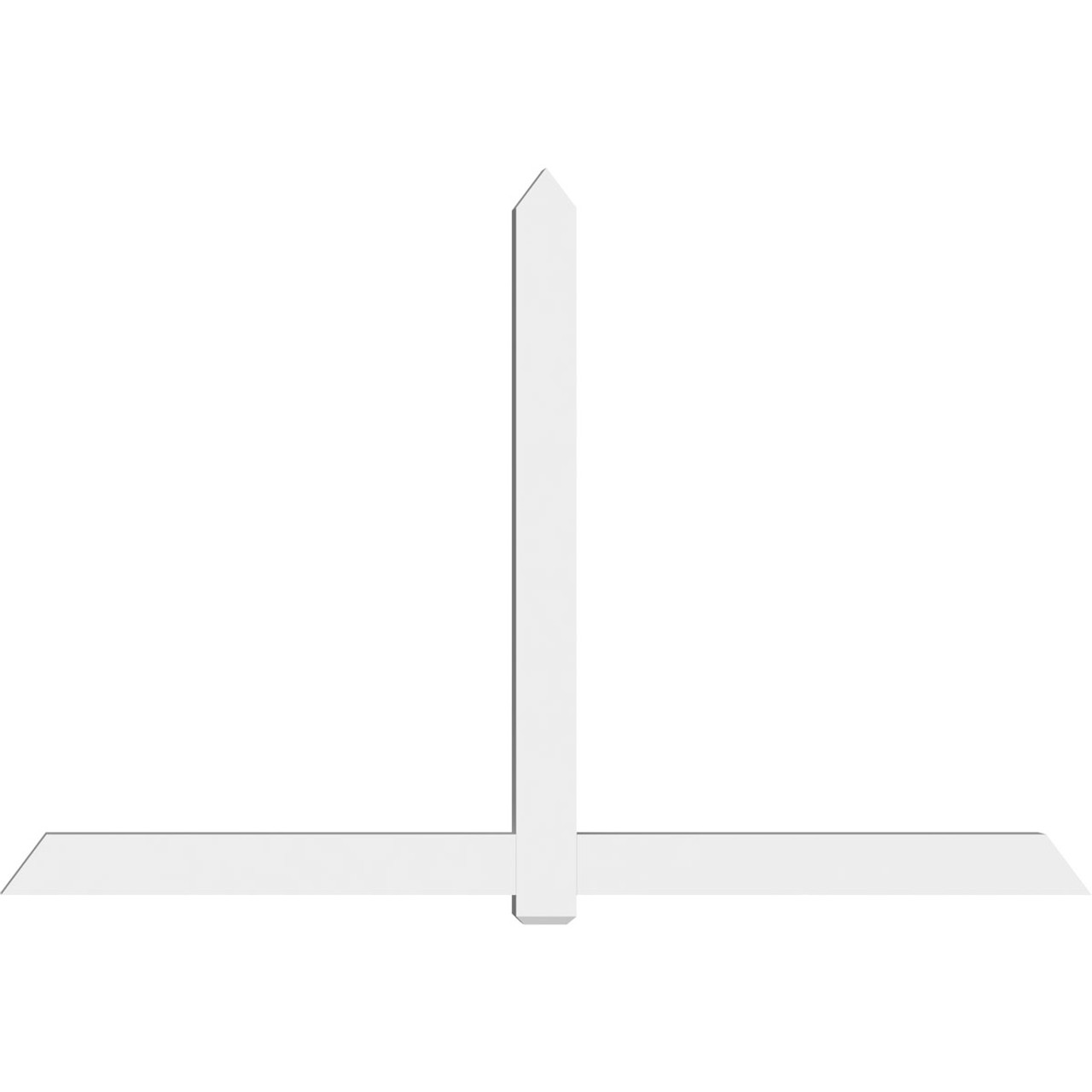 16/12 Pitch Eugene Smooth Gable Bracket, PVC GBW108X72X0406EUG00PVC