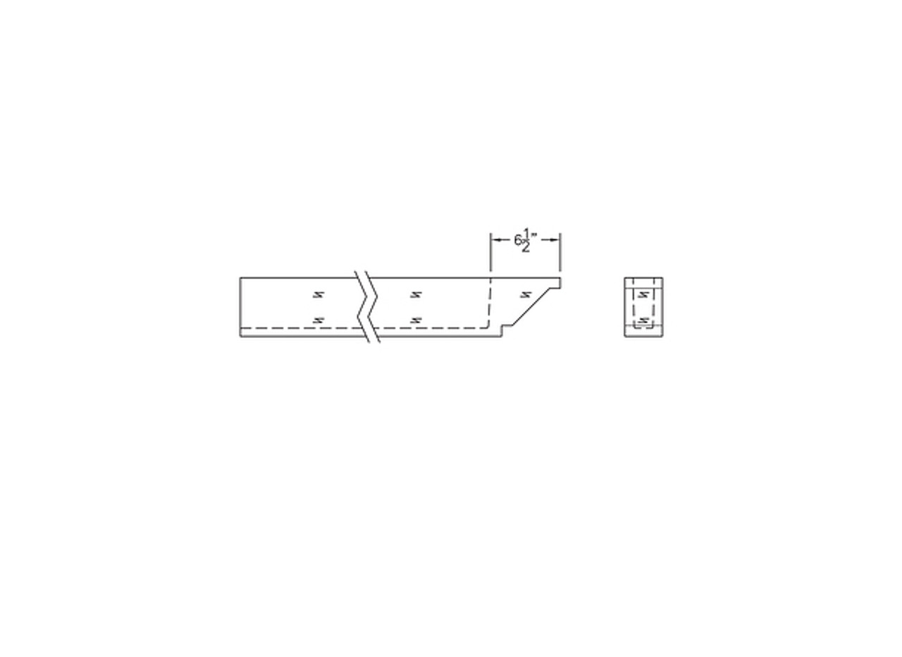 3 1/2"W x 5 1/2"H x 24"D Slant Rough Sawn Wood Grain Rafter Tails 6 inch 10/12 Pitch 4 Pack BMRTSL4X6X24RSP10-4PK by Fypon