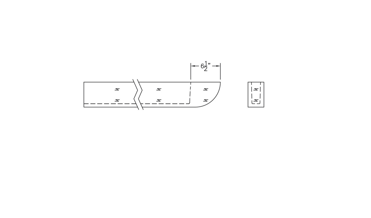 Bullnose Rough Sawn Wood Grain Rafter Tails 6 inch 4/12 Pitch 4 Pack BMRTBL4X6X12RSP4-4PK