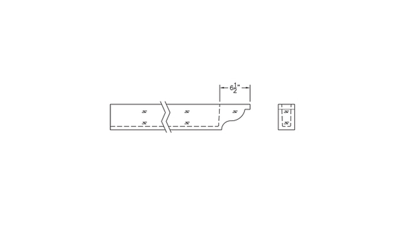 Scroll Rough Sawn Wood Grain Rafter Tails 6 inch 10/12 Pitch 4 Pack BMRTSC4X6X18RSP10-4PK