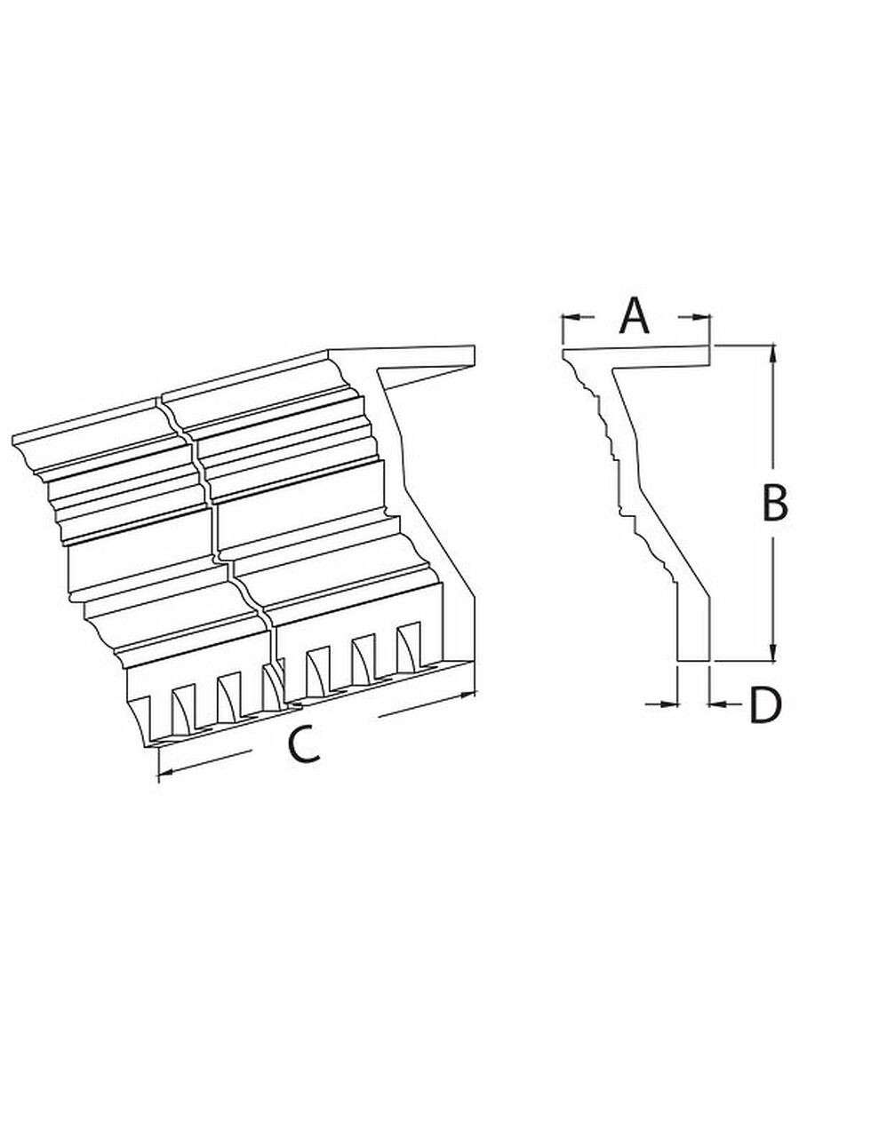 Crown Molding - Dentil MLD419-12