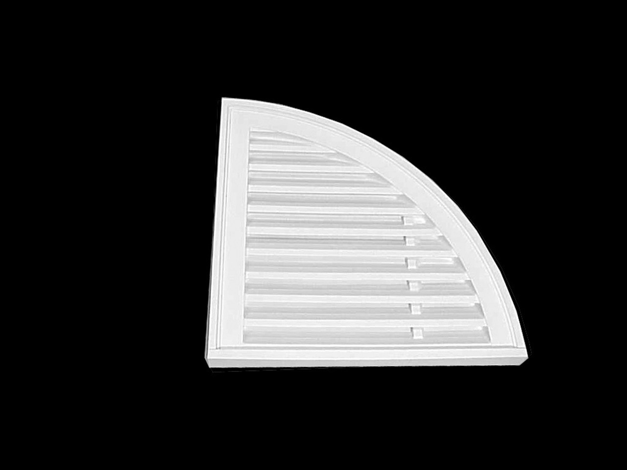 QRLR30C Decorative Right Quarter Round Louver Vent