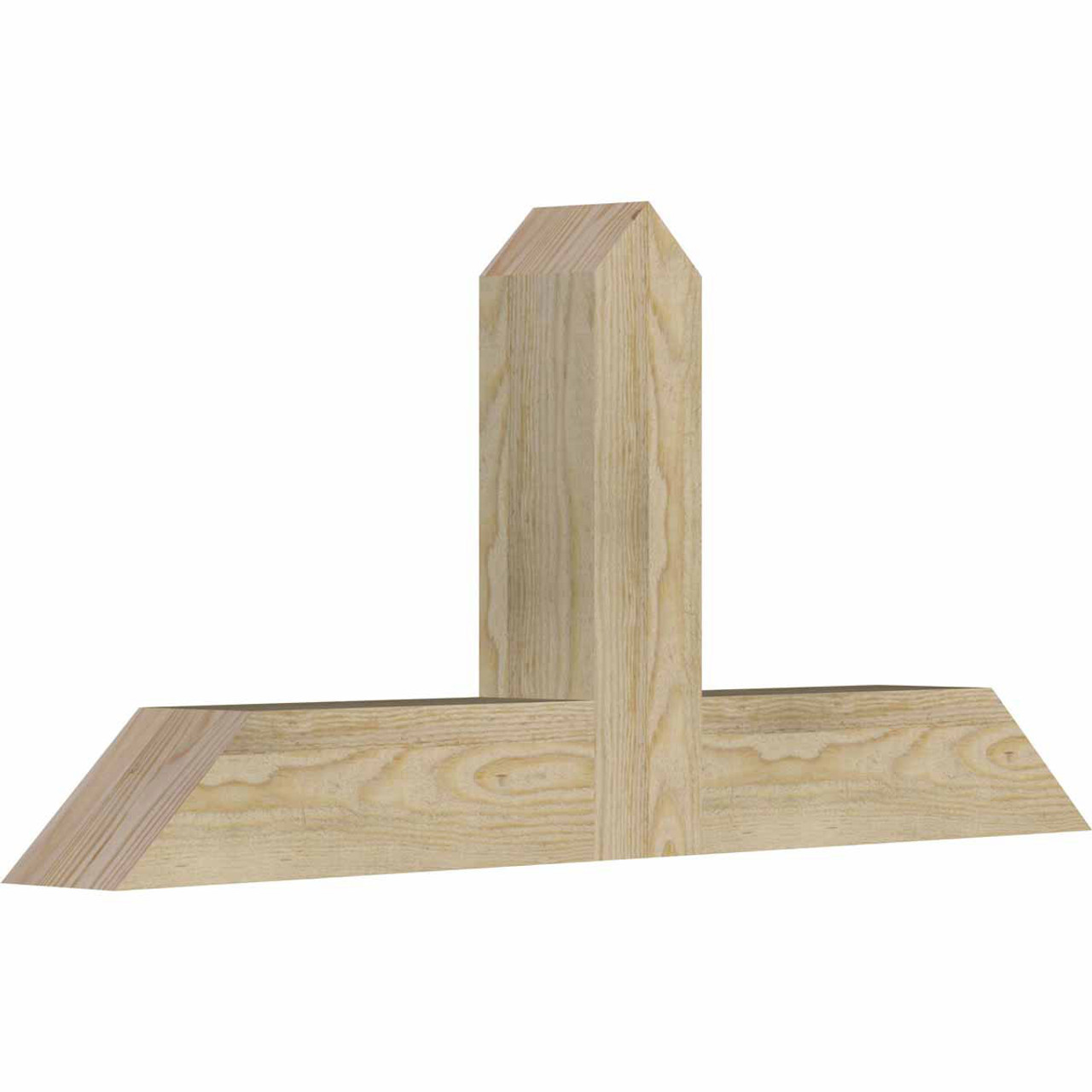 11/12 Pitch Portland Rough Sawn Timber Gable Bracket GBW036X16X0404POR00RDF