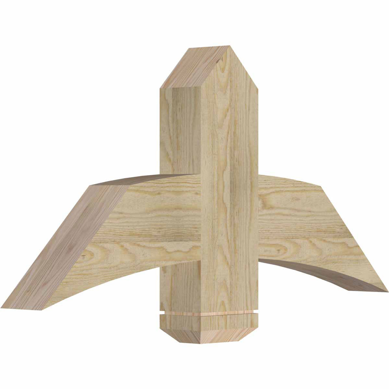 12/12 Pitch Bellingham Rough Sawn Timber Gable Bracket GBW036X18X0406BEL00RDF