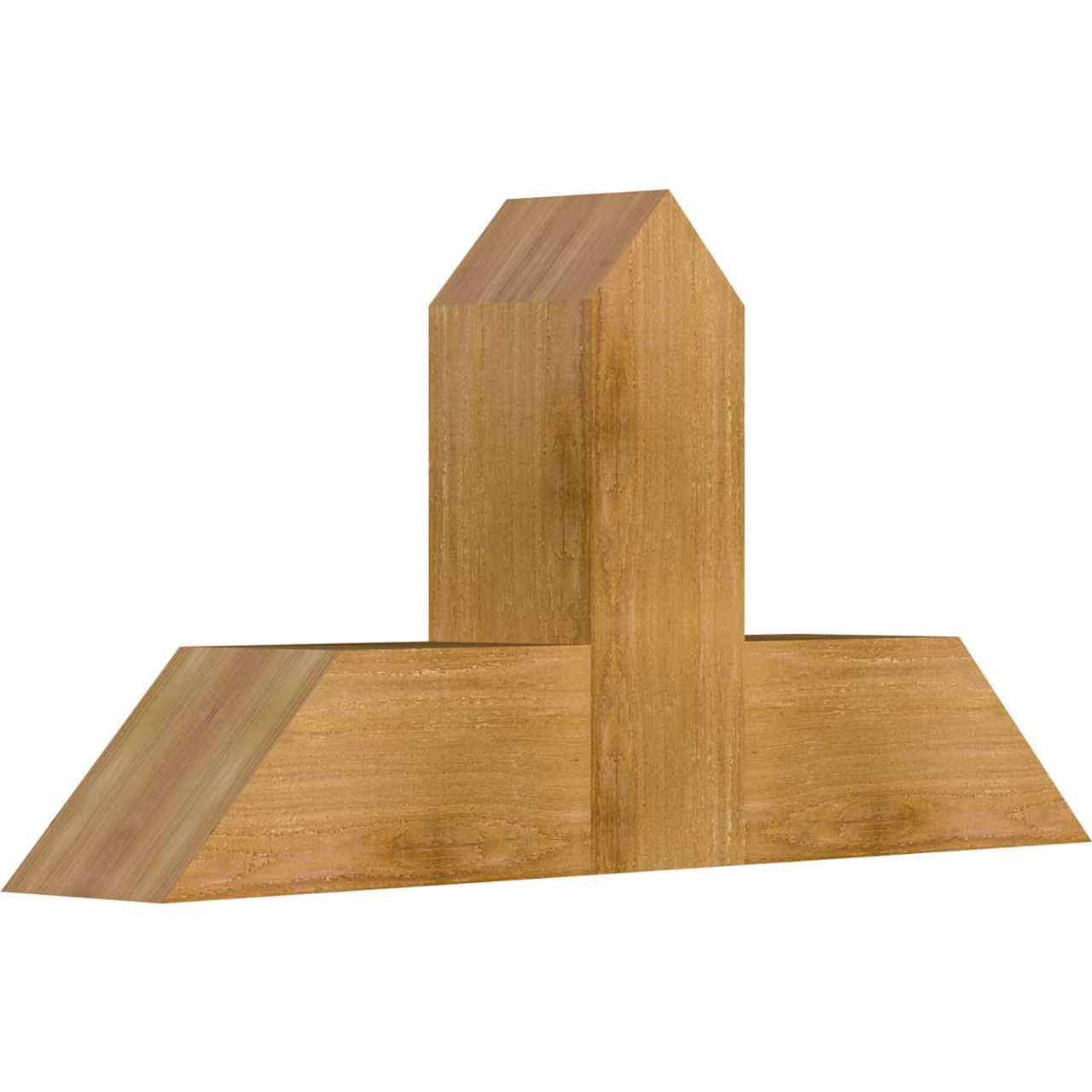 12/12 Pitch Portland Rough Sawn Timber Gable Bracket GBW036X18X0606POR00RWR