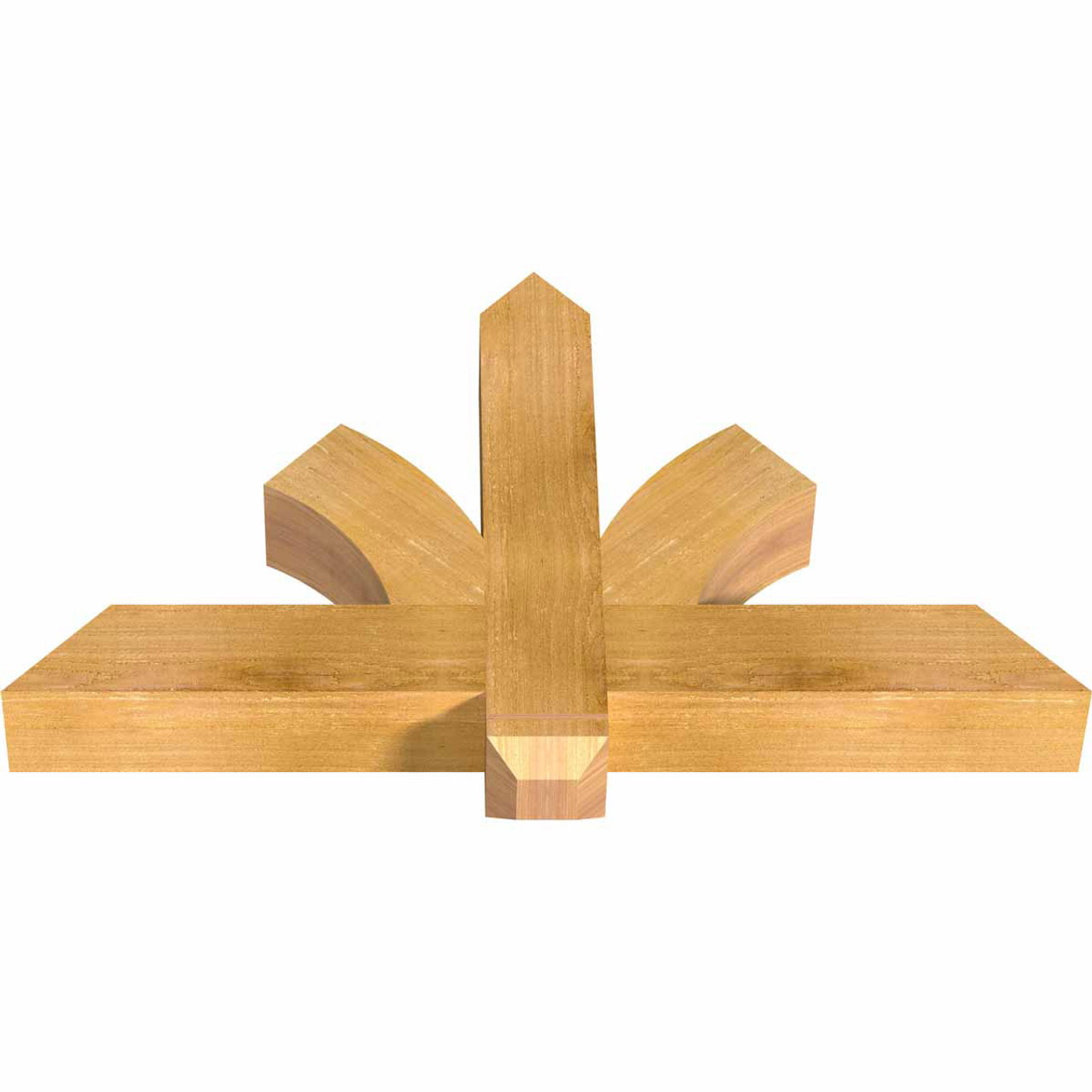 14/12 Pitch Redmond Rough Sawn Timber Gable Bracket GBW036X21X0404RED00RWR