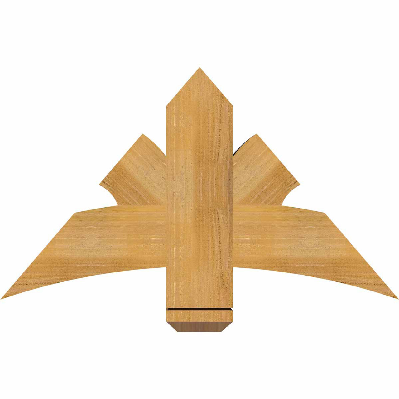 14/12 Pitch Davenport Rough Sawn Timber Gable Bracket GBW036X21X0406DAV00RWR