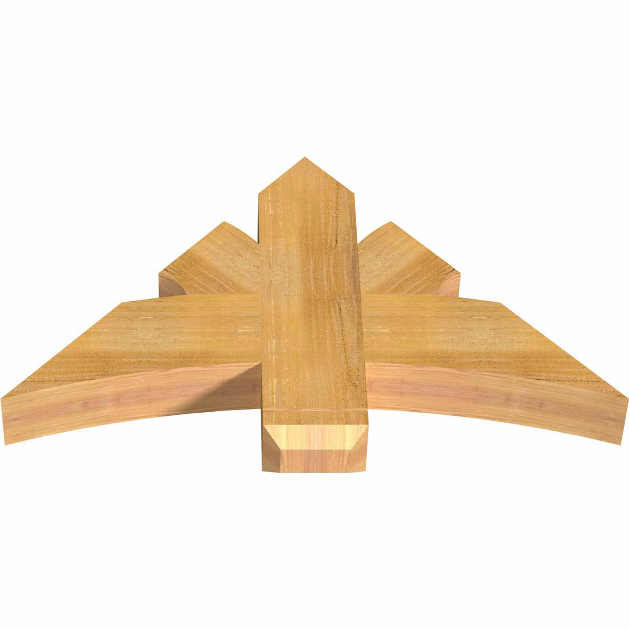 14/12 Pitch Davenport Rough Sawn Timber Gable Bracket GBW036X21X0406DAV00RWR