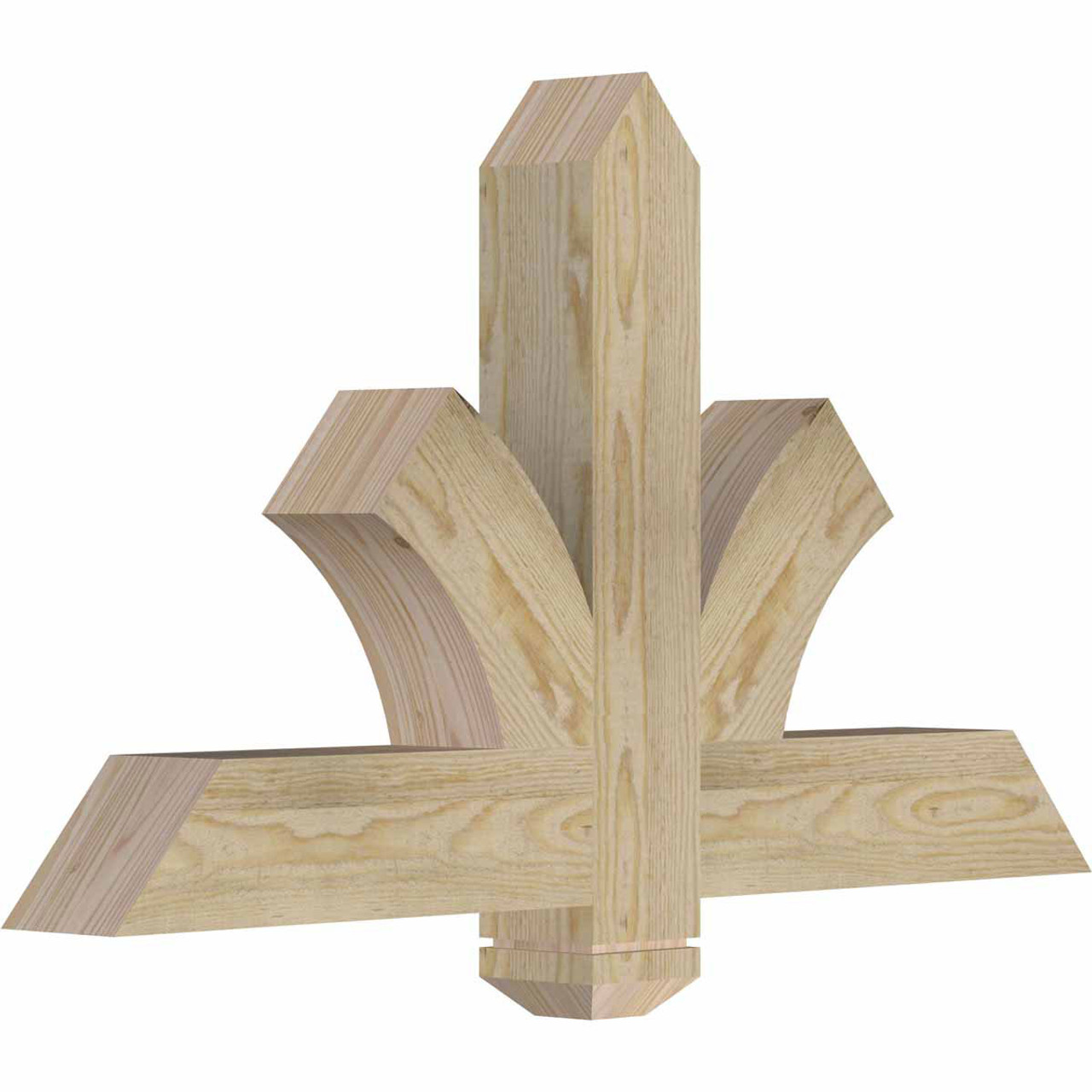 14/12 Pitch Redmond Rough Sawn Timber Gable Bracket GBW036X21X0404RED00RDF