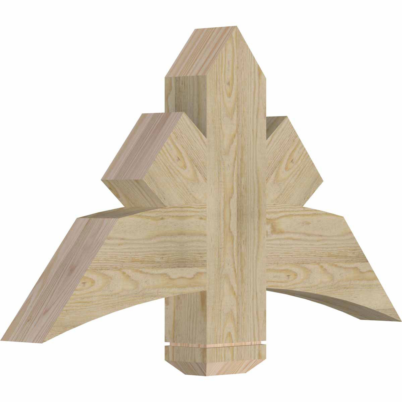 14/12 Pitch Alberta Rough Sawn Timber Gable Bracket GBW036X21X0406ALB00RDF