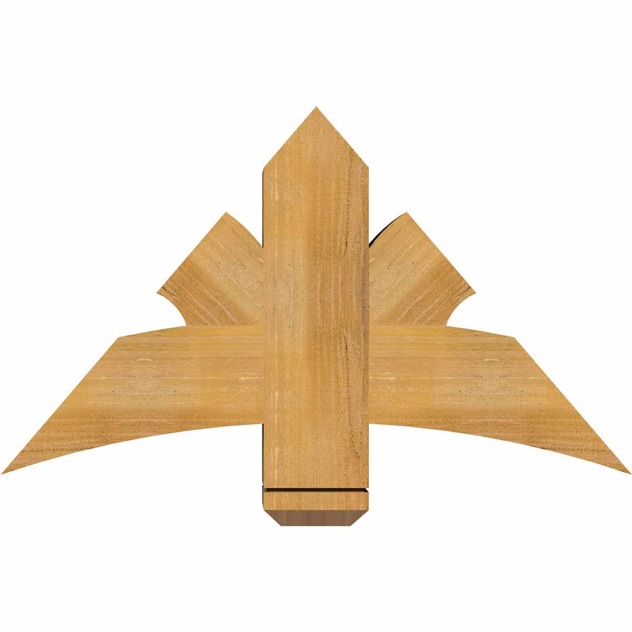 14/12 Pitch Davenport Rough Sawn Timber Gable Bracket GBW036X21X0606DAV00RWR