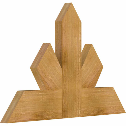 16/12 Pitch Saratoga Rough Sawn Timber Gable Bracket GBW036X24X0206SAR00RWR