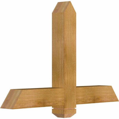 16/12 Pitch Eugene Rough Sawn Timber Gable Bracket GBW036X24X0404EUG00RWR