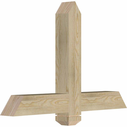 16/12 Pitch Eugene Rough Sawn Timber Gable Bracket GBW036X24X0404EUG00RDF