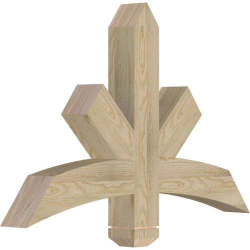 16/12 Pitch Alberta Rough Sawn Timber Gable Bracket GBW036X24X0404ALB00RDF