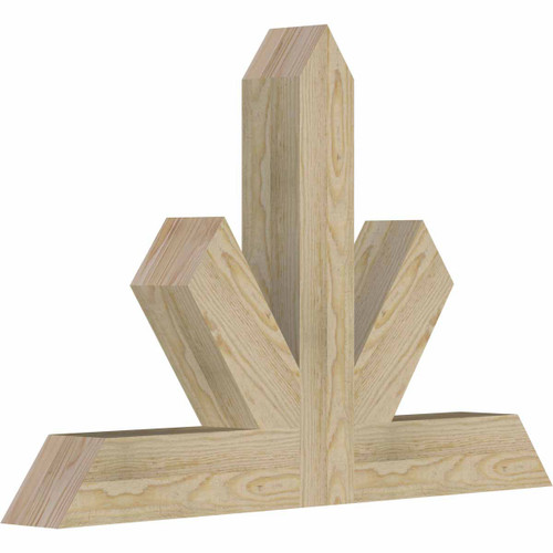 16/12 Pitch Saratoga Rough Sawn Timber Gable Bracket GBW036X24X0404SAR00RDF