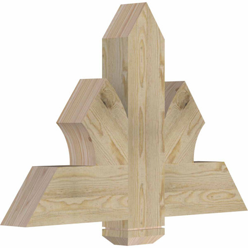 16/12 Pitch Redmond Rough Sawn Timber Gable Bracket GBW036X24X0406RED00RDF