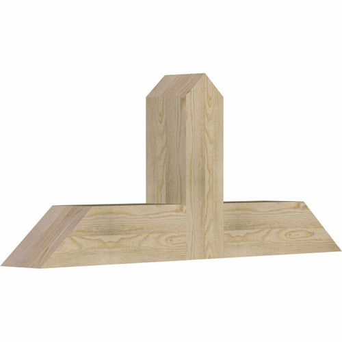 10/12 Pitch Portland Rough Sawn Timber Gable Bracket GBW048X20X0606POR00RDF