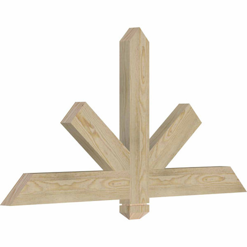 12/12 Pitch Kennewick Rough Sawn Timber Gable Bracket GBW048X24X0204KEN00RDF