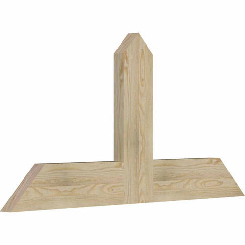 12/12 Pitch Portland Rough Sawn Timber Gable Bracket GBW048X24X0206POR00RDF
