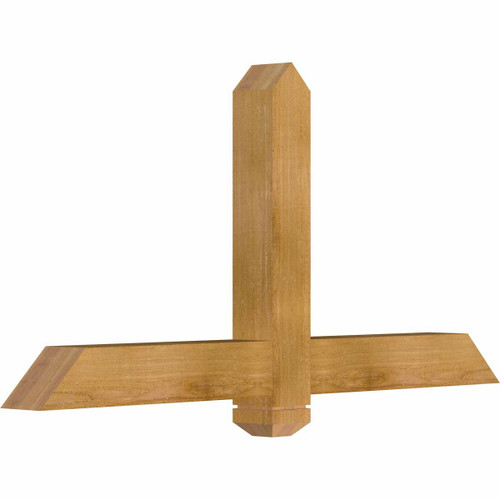 12/12 Pitch Eugene Rough Sawn Timber Gable Bracket GBW048X24X0404EUG00RWR
