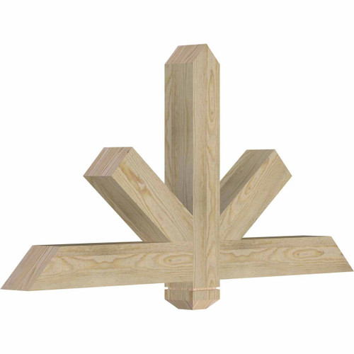 12/12 Pitch Kennewick Rough Sawn Timber Gable Bracket GBW048X24X0404KEN00RDF