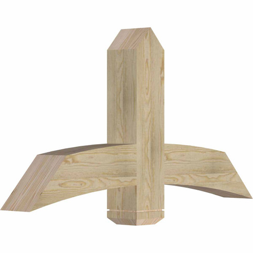 13/12 Pitch Bellingham Rough Sawn Timber Gable Bracket GBW048X26X0606BEL00RDF