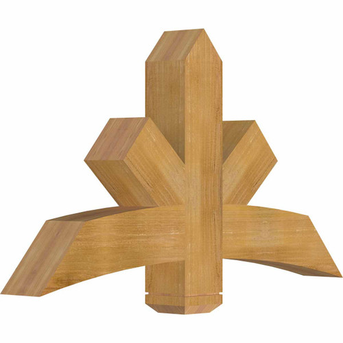 14/12 Pitch Alberta Rough Sawn Timber Gable Bracket GBW048X28X0606ALB00RWR